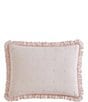 Color:Pink - Image 3 - Hailee Embroidered Dot Pink Ruffled Quilt Mini Set