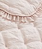 Color:Pink - Image 5 - Hailee Embroidered Dot Pink Ruffled Quilt Mini Set