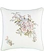 Color:Sage - Image 1 - Harper Embroidered Floral Square Pillow
