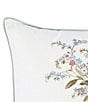 Color:Sage - Image 2 - Harper Embroidered Floral Square Pillow