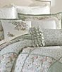 Color:Sage - Image 4 - Harper Floral Patchwork Comforter Set