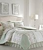 Color:Sage - Image 5 - Harper Floral Patchwork Comforter Set