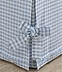 Color:Light Blue - Image 2 - Hedy Gingham Tailored Bed Skirt