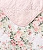 Color:Pink - Image 6 - Joyce Floral Reversible Quilt Mini Set