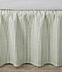 Color:Sage Green - Image 3 - LA Classics Ticking Stripe Ruffled Bed Skirt
