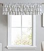 Color:Light Green - Image 1 - Lindy Leaf Vine Motif Tier Ruffled Window Valance