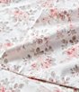 Color:Light Pink - Image 3 - Lisalee Cotton Flannel Floral Print Sheet Set