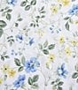 Color:Sun Blue/Multi - Image 6 - Meadow Floral Blue 300-Thread Count Cotton Sateen Sheet Set