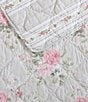 Color:Pink/Grey - Image 5 - Melany Pink Cotton Reversible Quilt Mini Set