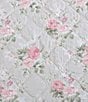 Color:Pink/Grey - Image 6 - Melany Pink Cotton Reversible Quilt Mini Set
