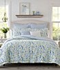 Color:Sun Blue - Image 1 - Nora Floral 6-Piece Comforter Set