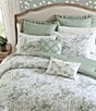Laura Ashley Toile Delight Cotton Floral Reversible Bonus Comforter Set - Image 2