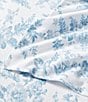 Color:Light Blue - Image 2 - Vanessa Floral Chinoiserie Flannel Cotton Sheet Set
