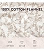 Color:Beige - Image 6 - Victoria Flower Cotton Flannel Sheet Set