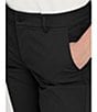 Color:Black - Image 4 - Petite Size Stretch Cotton Mid Rise Shorts