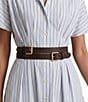 Lauren Ralph Lauren 2#double; Double-Stacked Western Wide Leather Belt - Image 1
