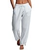 Lauren Ralph Lauren Bay Stripe Double Gauze Swim Cover-Up Ankle Tie Pant, Color:White - Image 1