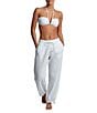 Lauren Ralph Lauren Bay Stripe Double Gauze Swim Cover-Up Ankle Tie Pant, Color:White - Image 4