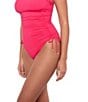 Color:Passionfruit - Image 3 - Beach Club Solids Ruched Side Tie Strapless One Piece Swimsuit