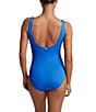Lauren Ralph Lauren Beach Club Solids Underwire Ruffle Surplice V-Neck One Piece Swimsuit, Color:Electric Blue - Image 2