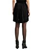 Color:Black - Image 2 - Beaded Mesh A-Line Skirt