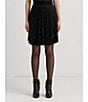 Color:Black - Image 4 - Beaded Mesh A-Line Skirt
