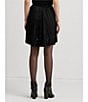 Color:Black - Image 5 - Beaded Mesh A-Line Skirt