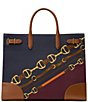 Lauren Ralph Lauren Devyn Large Belt Print Tote Bag, Color:MULTI/TAN - Image 2