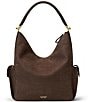 Lauren Ralph Lauren Blaike Croc-Embossed Large Shoulder Bag - Image 1