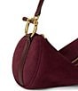 Lauren Ralph Lauren Blaike Sheep Suede Medium Barrel Shoulder Bag - Image 5