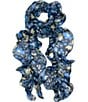 Color:Indigo - Image 1 - Blooming Floral Double Ruffle Scarf