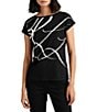 Lauren Ralph Lauren Boat Neck Short Sleeve Logo Script Shirt - Image 1