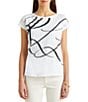 Lauren Ralph Lauren Boat Neck Short Sleeve Logo Script Shirt - Image 5