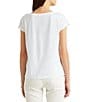 Lauren Ralph Lauren Boat Neck Short Sleeve Logo Script Shirt - Image 6