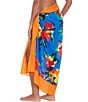 Color:Multi - Image 4 - Bold Abstract Floral Print Swim Cover-Up Pareo