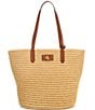 Lauren Ralph Lauren Brie Large Straw Tote Bag, Color:Natural - Image 1