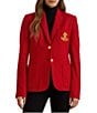 Lauren Ralph Lauren Bullion Patch Two Button Jacquard Blazer - Image 2