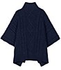 Lauren Ralph Lauren Button Turtleneck Poncho - Image 5