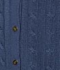 Lauren Ralph Lauren Petite Size Cable Knit Crew Neck Long Sleeve Button Front Cardigan - Image 4