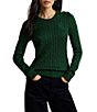 Lauren Ralph Lauren Cable Knit Crew Neck Long Sleeve Sweater Top - Image 1