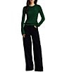 Lauren Ralph Lauren Cable Knit Crew Neck Long Sleeve Sweater Top - Image 3