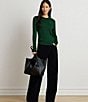 Lauren Ralph Lauren Cable Knit Crew Neck Long Sleeve Sweater Top - Image 5