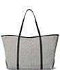 Color:Natural/Black - Image 3 - Canvas & Leather Extra-Large Emerie Tote Bag