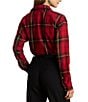 Lauren Ralph Lauren Checked Plaid Point Collar Long Sleeve Button-Front Shirt - Image 2
