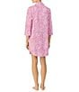 Lauren Ralph Lauren Classic Notch Collar 3/4 Sleeve Button-Front Paisley Print Nightshirt, Color:Pink Paisley - Image 2