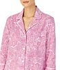 Lauren Ralph Lauren Classic Notch Collar 3/4 Sleeve Button-Front Paisley Print Nightshirt, Color:Pink Paisley - Image 3
