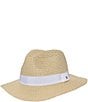 Lauren Ralph Lauren Classic Packable Fedora Hat, Color:Natural/White - Image 1
