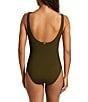 Lauren Ralph Lauren Core Solid Ruffle Underwire One Piece Swimsuit - Image 2
