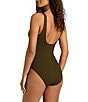 Lauren Ralph Lauren Core Solid Ruffle Underwire One Piece Swimsuit - Image 3