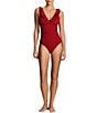 Lauren Ralph Lauren Core Solid Ruffle Underwire One Piece Swimsuit - Image 6